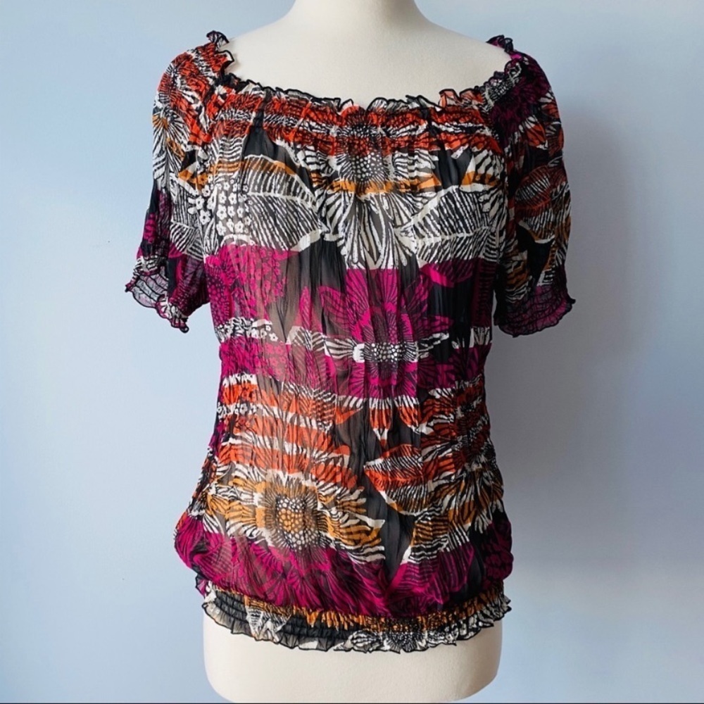 East 5th sheer summer top size L - Picture 2 of 7